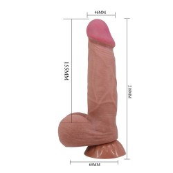 Дилдо 21см Pretty Love Sliding Skin 8.5" Brown