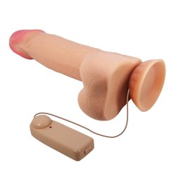 Вибриращо Дилдо 21см с плъзгаща кожа Sliding Skin 8,5" Flesh II