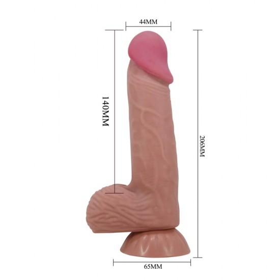 Дилдо пенис 20см Sliding Skin 8.1" Brown Дилдо пенис 20см Sliding Skin 8.1" Brown