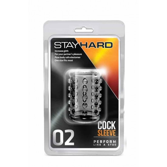Stay Hard Cock Sleeve 02 – Прозрачен пенис удебелител за интензивна стимулация