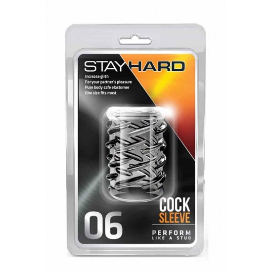 Stay Hard Cock Sleeve 06 – Прозрачен силиконов ръкав за по-силна възбуда