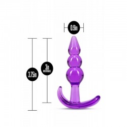 Гъвкав анален разширител B YOURS TRIPLE BEAD ANAL PLUG PURPLE