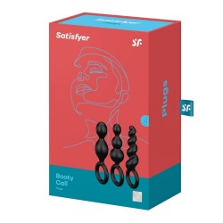 Комплект от 3 бр анални разширители Black Satisfyer Plugs