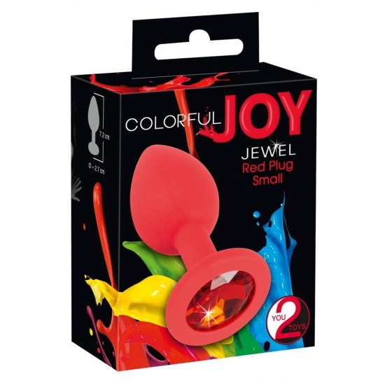 Тапа за дупе COLORFUL JOY JEWEL RED PLUG