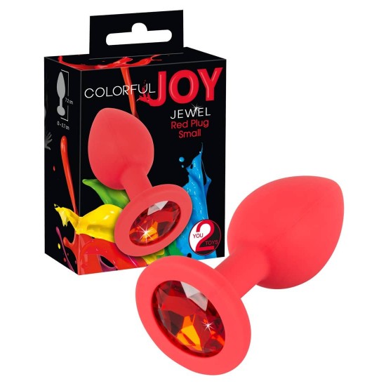 Тапа за дупе COLORFUL JOY JEWEL RED PLUG