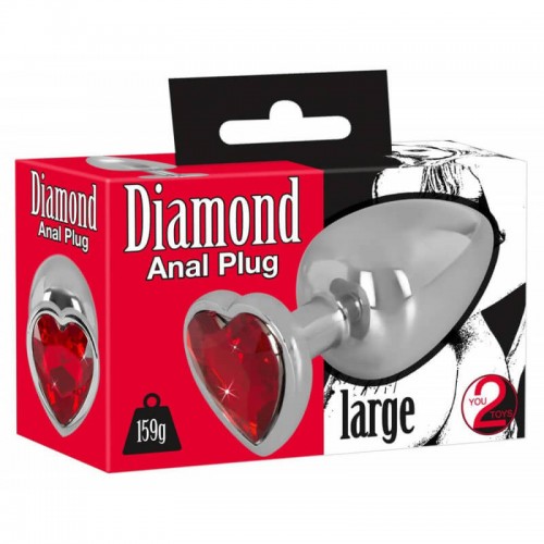 Diamond Butt Plug Large анален разширител Сърце