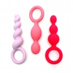 3 бр комплект бонбонени анални плъгове Satisfyer Booty Call Plugs Colored