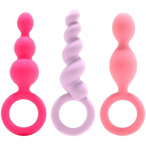 3 бр комплект бонбонени анални плъгове Satisfyer Booty Call Plugs Colored