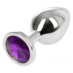 Метален анален разширител Purple Silver размер М