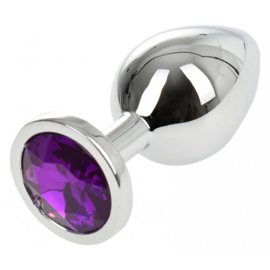 Метален анален разширител Purple Silver размер М