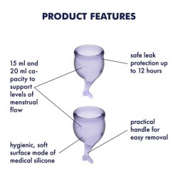 Комплект менструални чашки Feel Secure Menstrual Cup