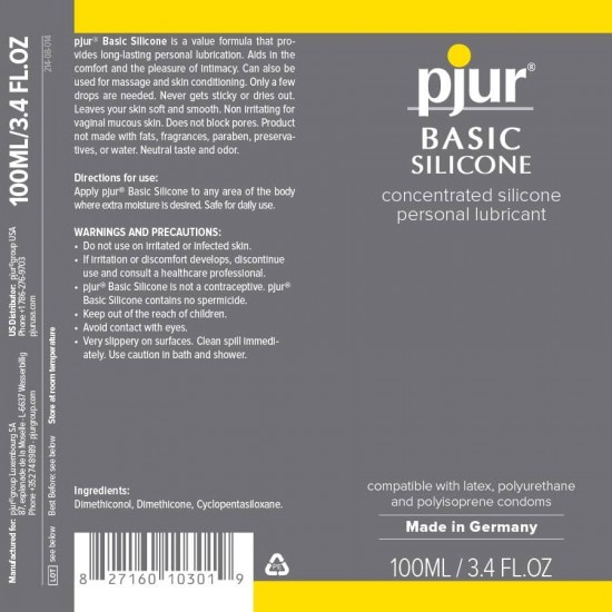 Лубрикант на силиконова основа pjur® Basic Silicone - 100 ml