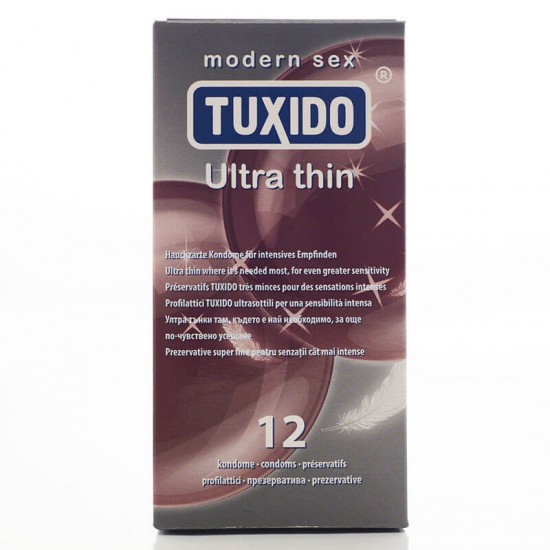Кутия 12 броя ултра тънки презервативи Ultra Thin Tuxido