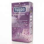 Кутия 12 броя презервативи Extra Love Tuxido със задържащ ефект