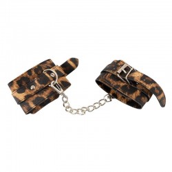 Кожени белезници с леопардов принт Leopard HandCuffs