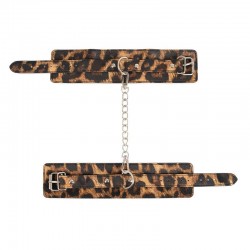 Кожени белезници с леопардов принт Leopard HandCuffs