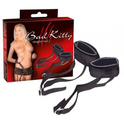 Белезници с каиши BAD KITTY CUFFS
