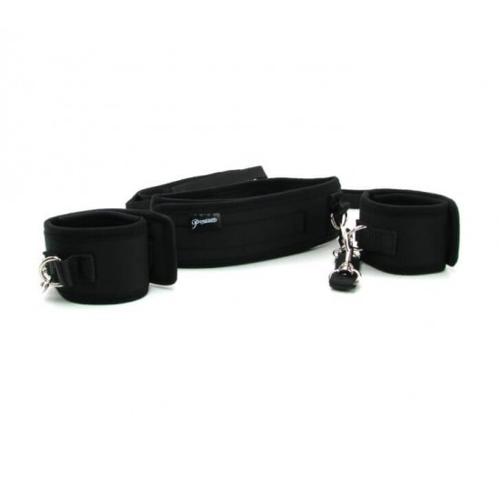 Фетиш нашийник с белезници Collar with Cuffs and Leash