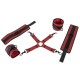Кръстосани ремъци за връзване на ръце и крака BONDAGE SET REDBLACK