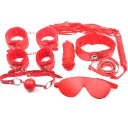 Червен BDSM set от 7 части Red Guilty Shame