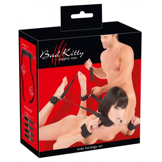 Сет за връзване на врат, ръце и крака Wide bondage set