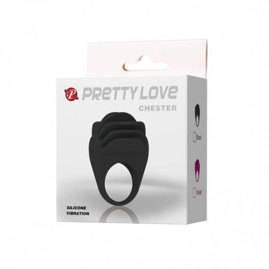 Вибриращ пенис пръстен с ефектен дизайн PRETTY LOVE CHESTER