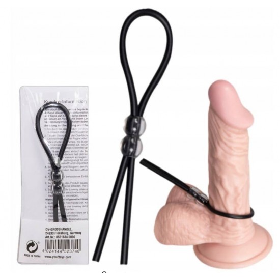 Регулируем пенис пристегач BLACK SILICONE RING