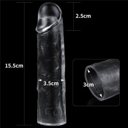 Пенис уголемител от прозрачен материал Flawless Clear Penis Sleeve Add 1''