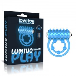 Светещ вибро пръстен с две примки Lumino Play Vibrating Penis Ring 2