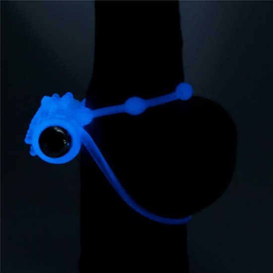Светещ вибро пръстен с две примки Lumino Play Vibrating Penis Ring 2