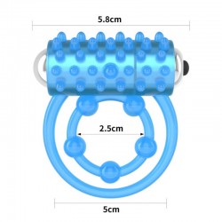 Светещ вибро пръстен с две примки Lumino Play Vibrating Penis Ring 2