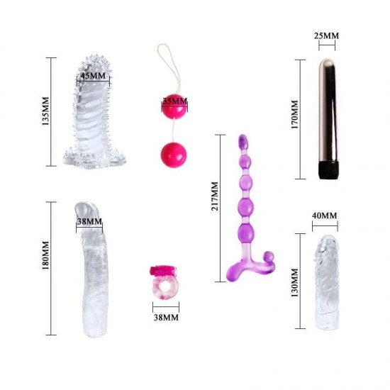 Секс комплект от 7 части Penis Sleeve and Dildo Kit