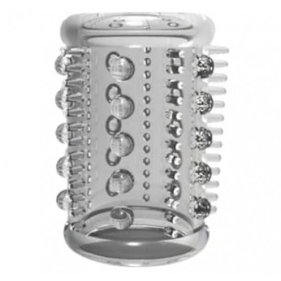 Релефни пенис приставки – комплект 6 броя Stay Hard Cock Sleeve Kit Clear