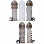 5 броя пенис накрайници с вибрация Комплект Vibrating penis sleeve kit