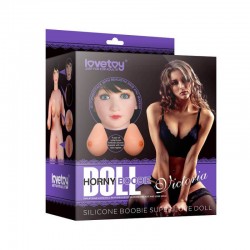 Синеока секс кукла с тъмна коса Silicone Boobie Super Love Doll 1