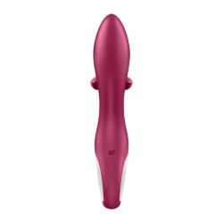 Луксозен вибратор Embrace me berry с клиторна приставка тризъбец