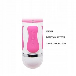 Вибратор с тласъци и въртене с клиторен заек Pink Bunny Vibrator