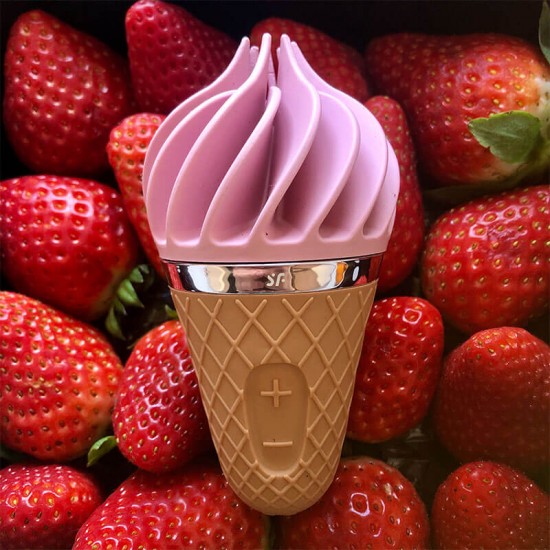 Клиторен вибратор с въртене Розов Сладолед Sweet Treat